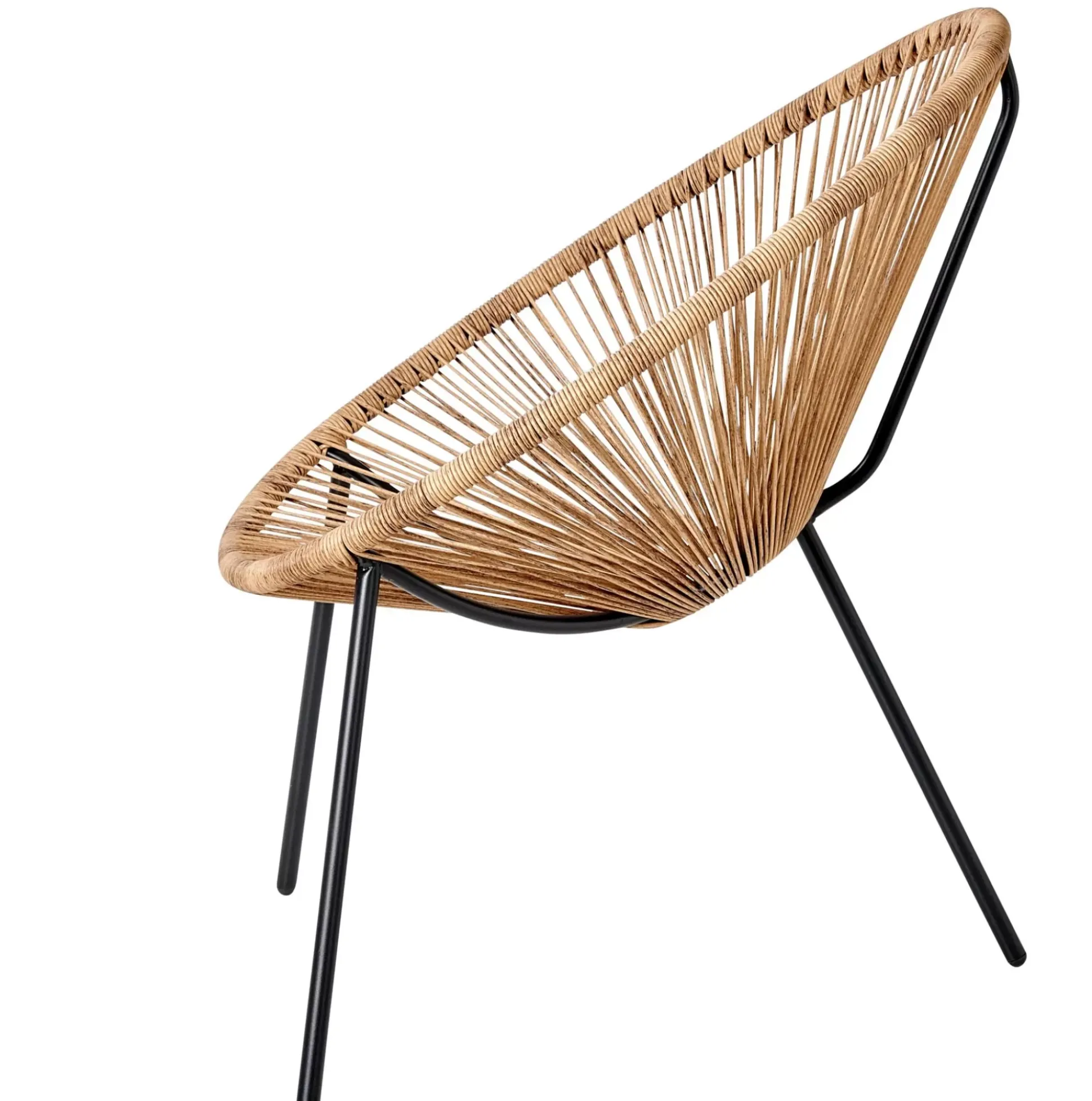 Acapulco Silla Lounge Negro, Natural