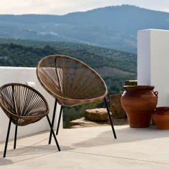 Acapulco Silla Lounge Negro, Natural