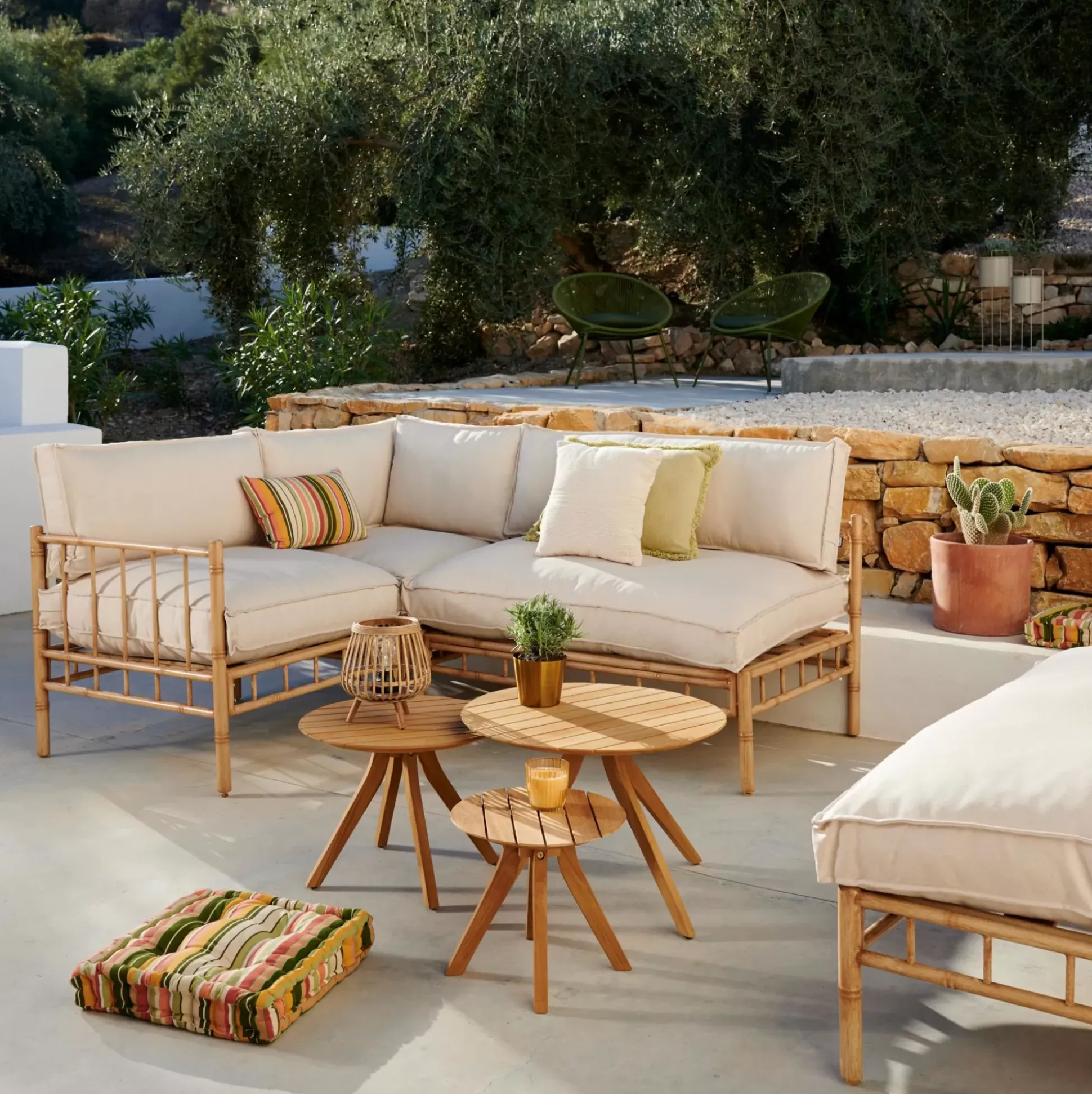 Bambolette Banco Lounge Aspecto Bambu