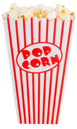Cinema Vaso De Palomitas Juego De 8 Blanco, Rojo