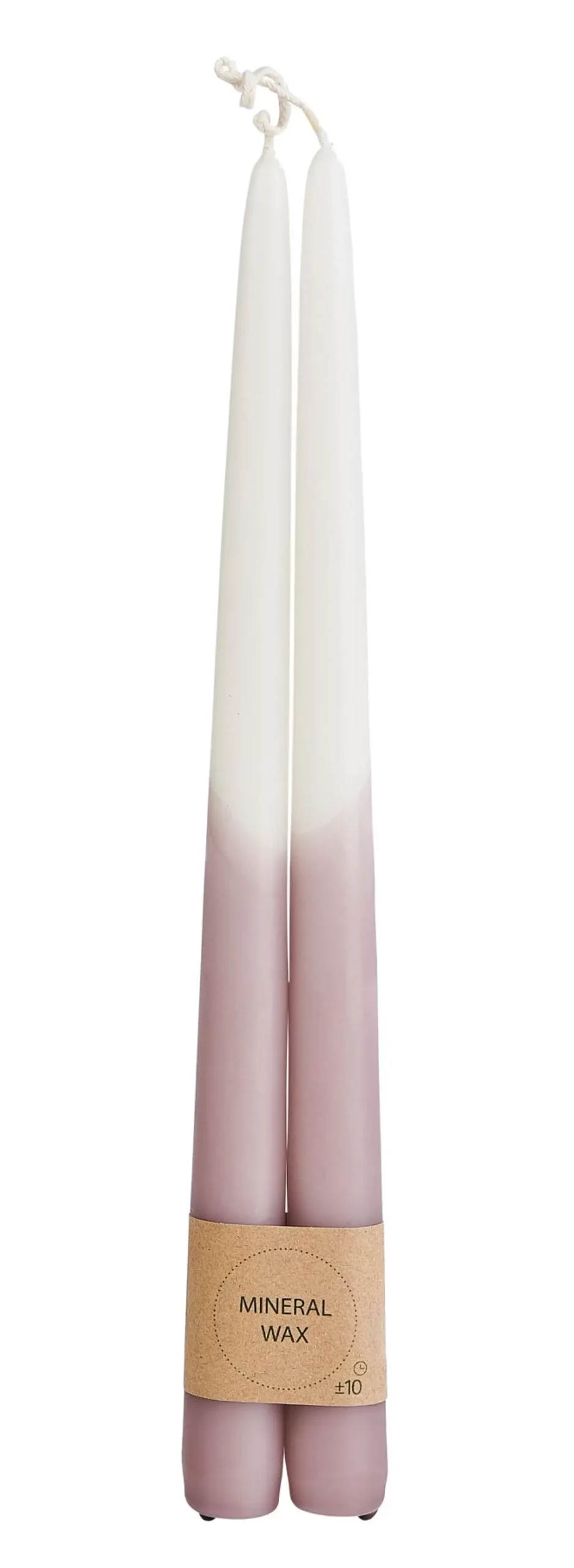 Duo Velas Largas Juego De 2 Crema, Multicolor