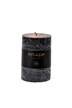 Escape Black Oudh Vela Perfumada Negro