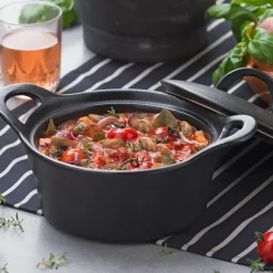 Fero Cazuela Para Horno Con Tapa Negro