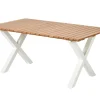 Formax Mesa De Jardín Con Patas En X Natural/Blanco