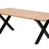 Formax Mesa De Jardín Con Patas En X Natural/Negro