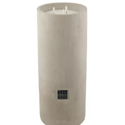 Fuego Vela Led Solar Gris Claro