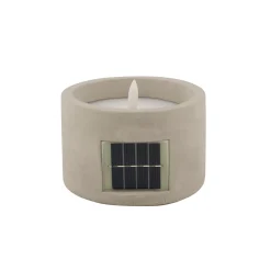 Fuego Vela Led Solar Gris Claro