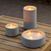 Fuego Vela Led Solar Gris Claro