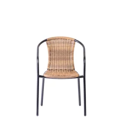 Gerona Silla Apilable Negro, Natural