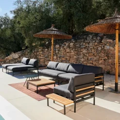 Hanna Lounge Mesa Auxiliar Negro, Natural