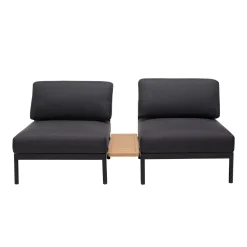 Hanna Lounge Mesa Auxiliar Negro, Natural