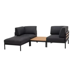 Hanna Lounge Reposapies Negro, Natural