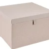 Linolux Caja De Almacenaje Con Tapa Beis