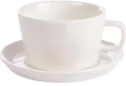 Marea Taza Y Plato Blanco