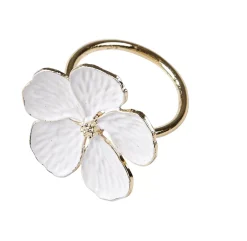 Marguerite Anillo Servilleta Blanco