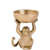 Monkey Soporte Para Velas Dorado