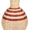 Nepal Florero Marron, Natural, Rojo Oscuro