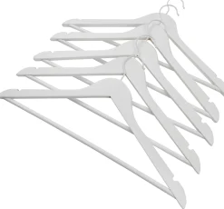 New Wood Perchas Juego De 5 Blanco