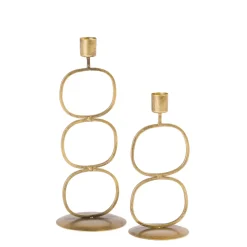 Oval Portavelas Dorado
