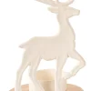 Scandy Deer Soporte Para Vela Pequena Blanco, Natural