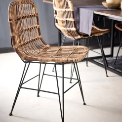 Sumatra Silla De Comedor Negro, Marron