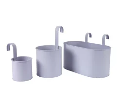 Tanaman Macetero Colgante 4 Colores Blanco Apagado