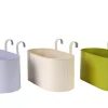 Tanaman Macetero Colgante 3 Colores Blanco Apagado
