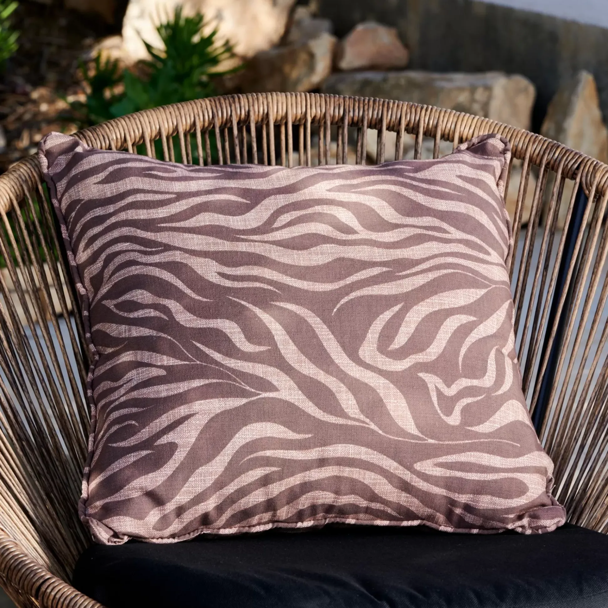 Tigro Cojin Outdoor Marron