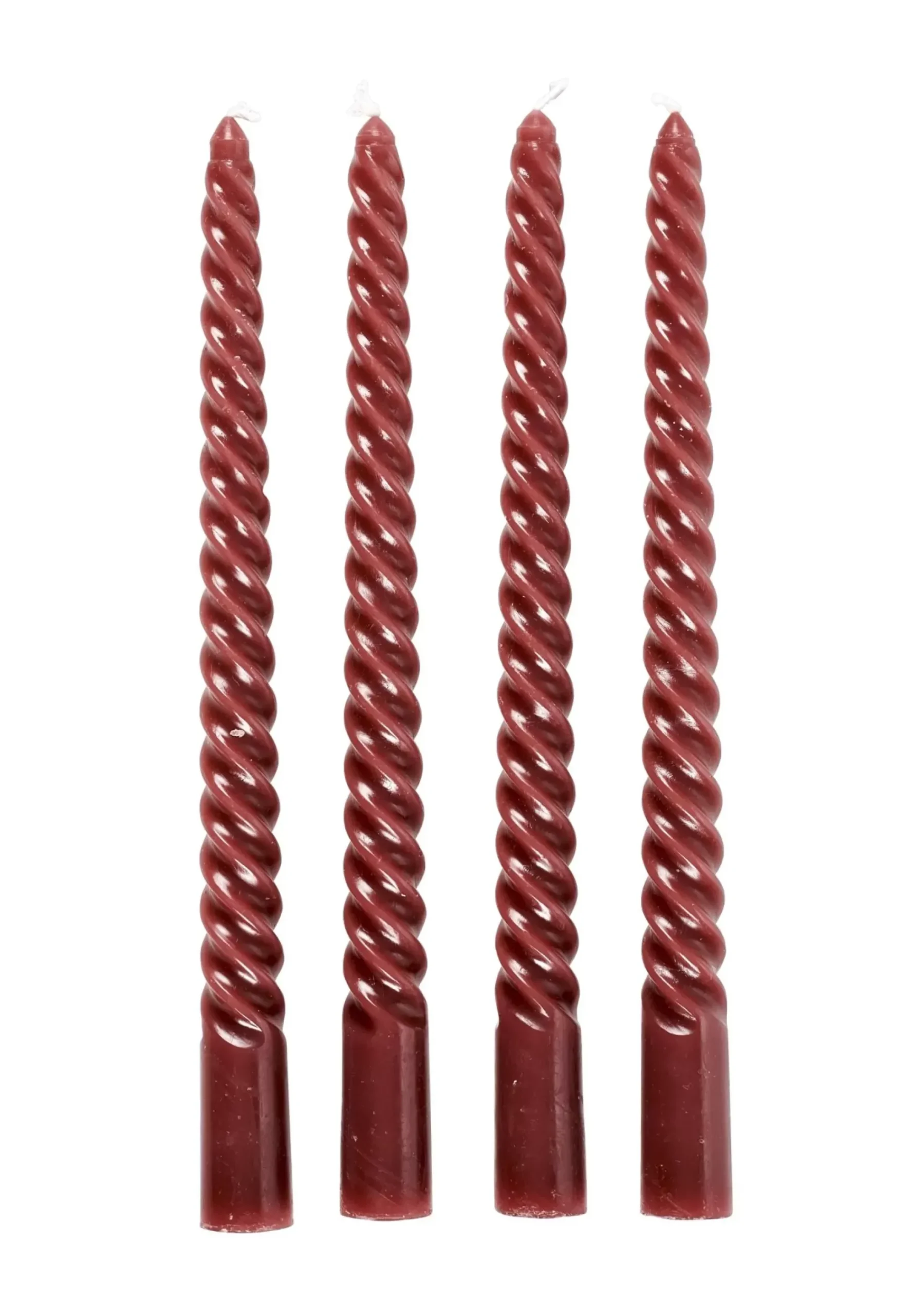 Twist Velas Retorcidas Juego De 4 Rojo