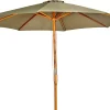Wood Parasol Sin Pie Verde