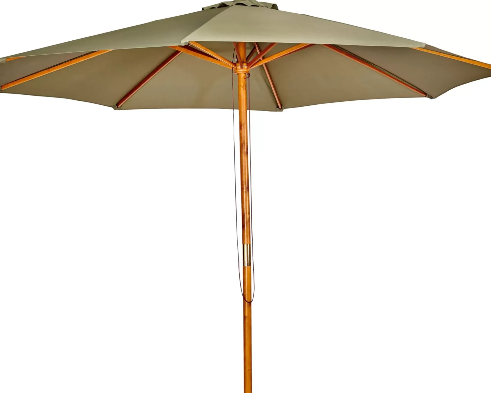 Wood Parasol Sin Pie Verde