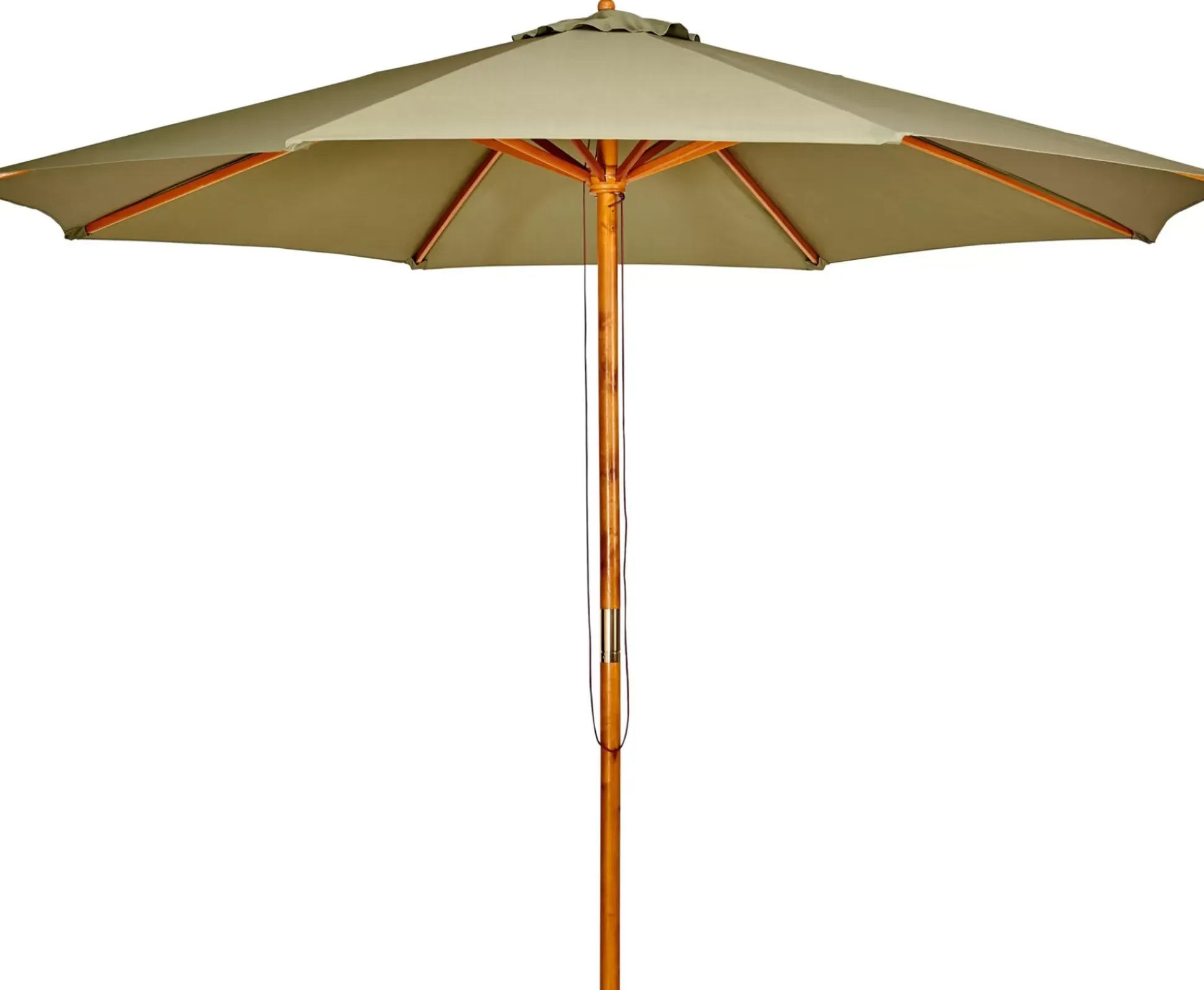 Wood Parasol Sin Pie Verde